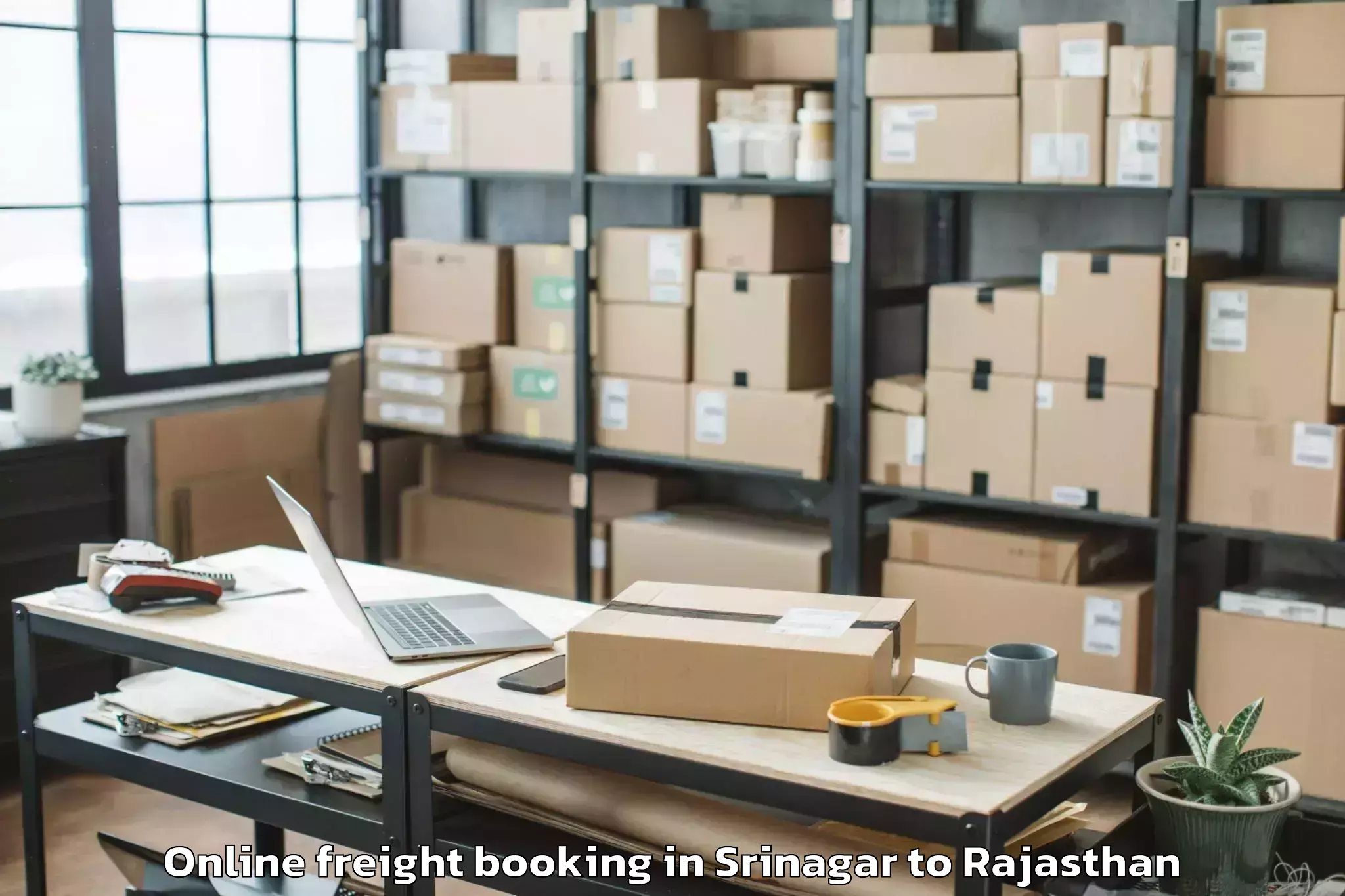 Comprehensive Srinagar to Amet Online Freight Booking